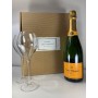 Coffret Cadeaux Champagne Veuve Clicquot Ice Jacket Brut + 2 Verres Lehmann Premium 28,5