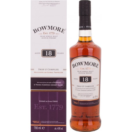 Bowmore Islay 18 Ans Deep/Complex Single Malt Whisky 700 ml