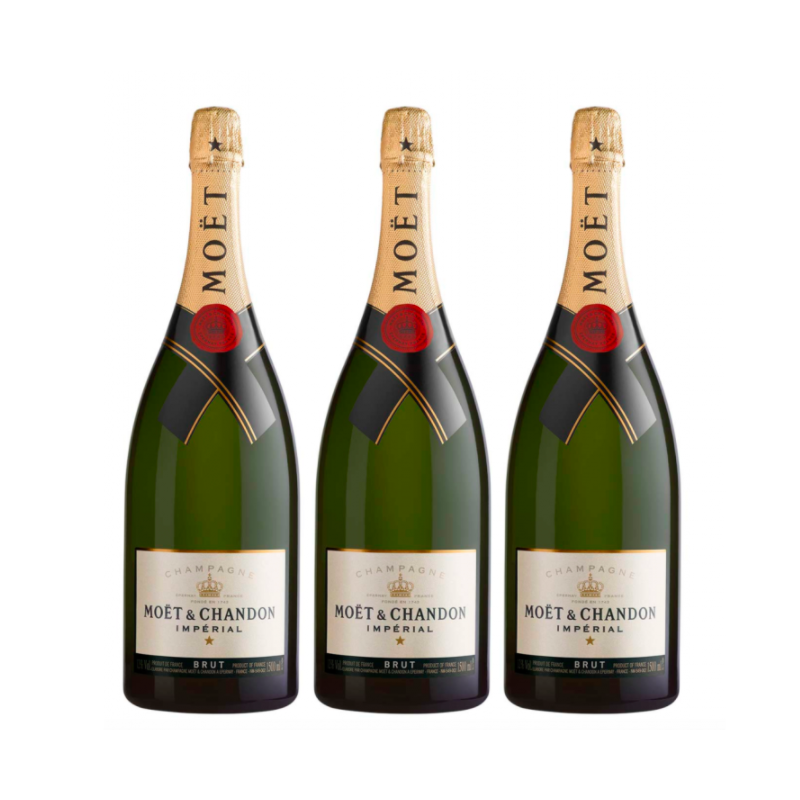 Champagne Moët & Chandon Brut Impérial Magnum 1,5L X3 - Quai des Vins